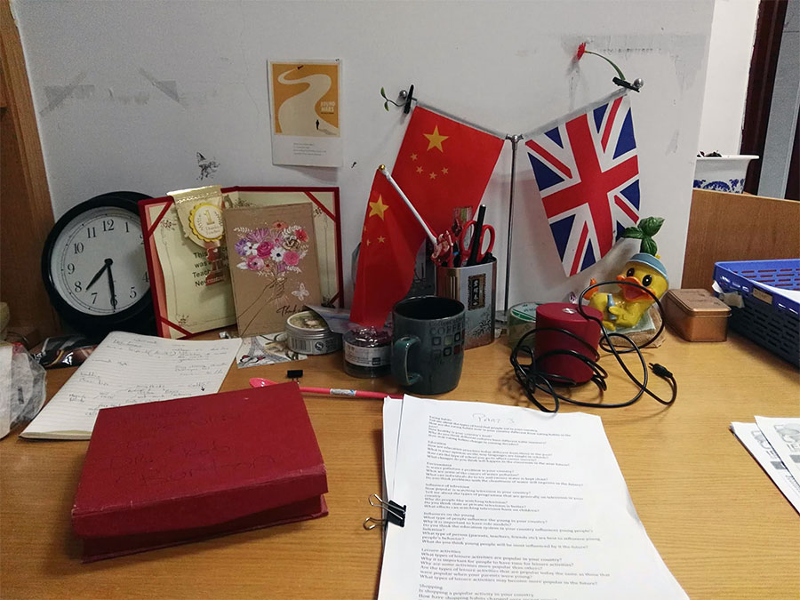 My desk in Nanjing
