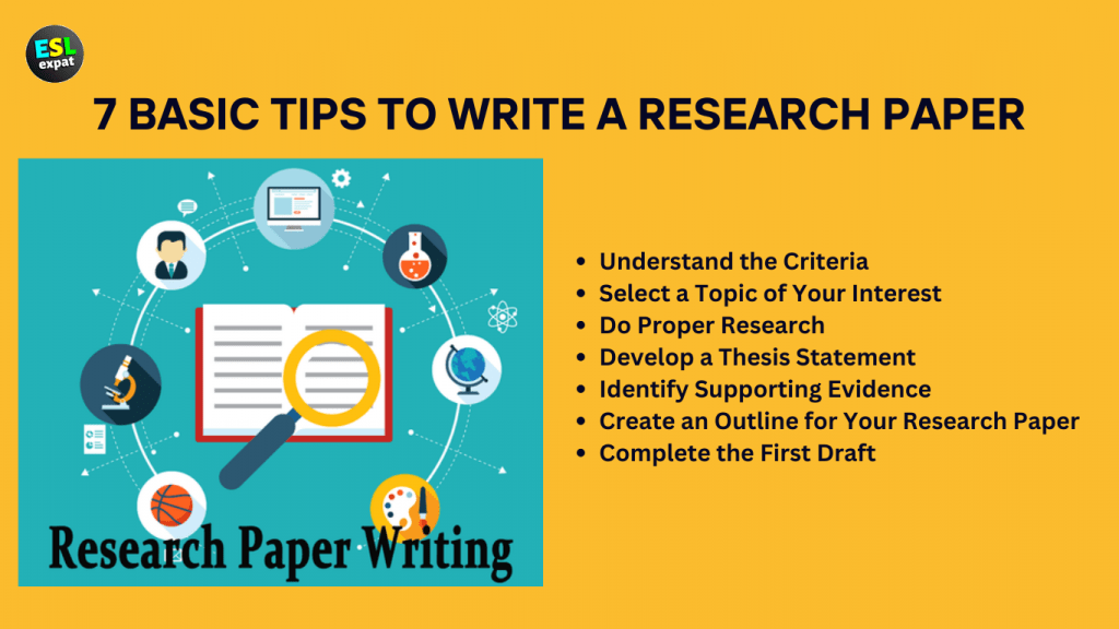 7 Basic Tips to Write a Research Paper - ESL Expat