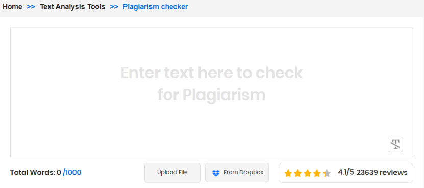 SmallSEOTools Plagiarism Checker