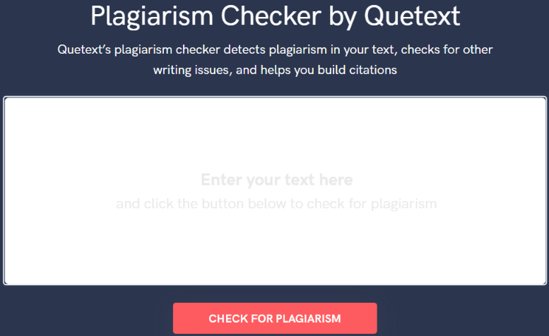 Quetext Plagiarism Checker